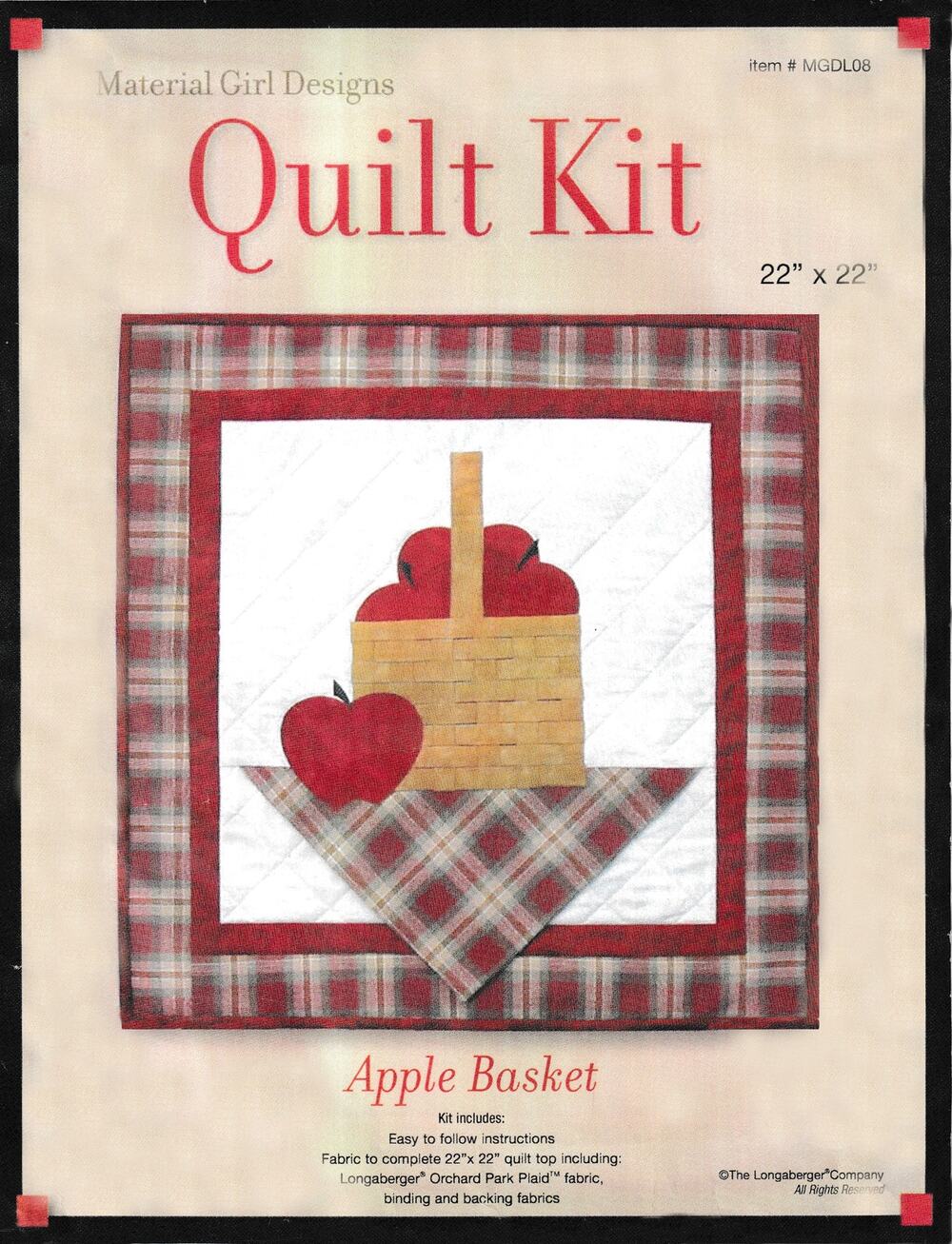 Apple Basket Quilt Pattern by Material Girl Designs